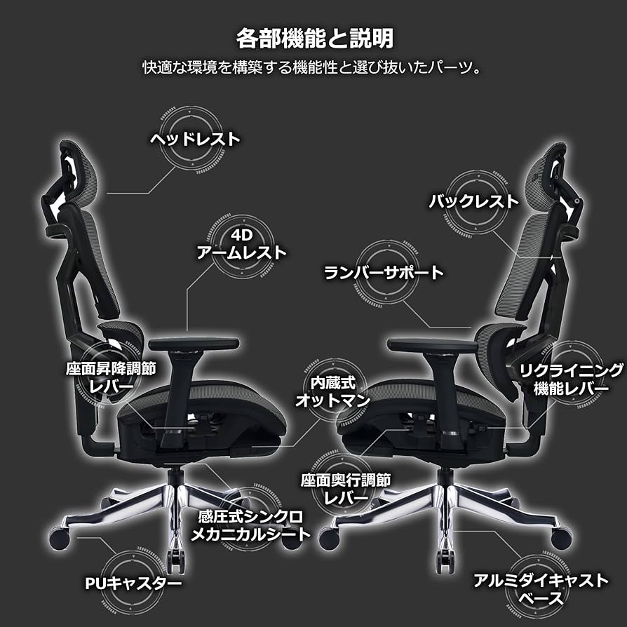 a様の専用 ページ Amazon.co.jp: Contieaks ゲーミングチェア メッシュ グレー 灰